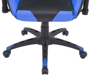 VidaXL kék dönthető versenyautó ülés alakú műbőr irodai szék