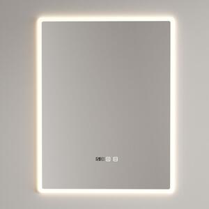 Welland 04C01 LED tükör - fényerő + színhőfok szabályozás + óra + páramentesítő - 70 x 90 cm