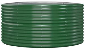 VidaXL zöld porszórt acél kerti magaságyás 510 x 140 x 68 cm