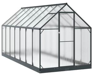 VidaXL Kerti Üvegház ajtóval Antracitszürke 183,5 x 423,5 x 207 cm