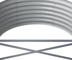 VidaXL szürke porszórt acél kerti magaságyás 440x80x36 cm