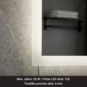AQUAMARIN Fürdőszobatükör LED 120 X 60 cm