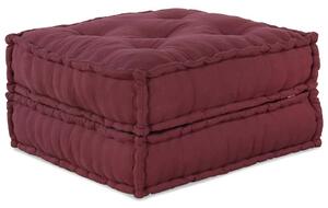 Maroon szövet moduláris puff 70x70x36