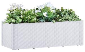 VidaXL fehér kerti magaságyás önöntöző rendszerrel 100 x 43 x 33 cm