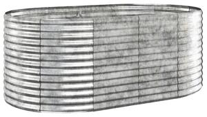 VidaXL ezüstszínű porszórt acél kerti magaságyás 175x100x68 cm