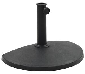 VidaXL félkör alakú fekete műgyanta napernyőtalp 9 kg