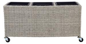 Virágcserép BELLIS PE Rattan 82 cm Világosbarna