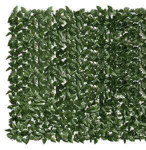 VidaXL sötétzöld leveles erkélyparaván 300 x 150 cm
