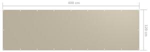 VidaXL bézs oxford-szövet erkélyparaván 120 x 400 cm
