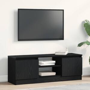 Fekete tölgy színű szerelt fa TV-szekrény 102x30x36 cm