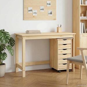 Íróasztal és gurulós szekrény szett MOSS 2 pcs Barna