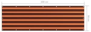 VidaXL narancssárga-barna oxford-szövet erkélyparaván 90 x 300 cm