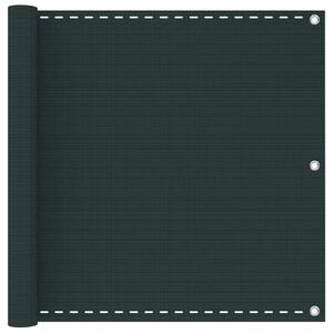 VidaXL Erkély Szúnyogháló Sötétzöld 75 x 700 cm HDPE és Alumínium