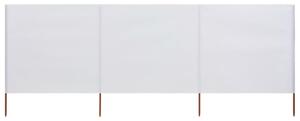 VidaXL fehér szövet 3-paneles szélellenző 400 x 120 cm