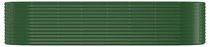 VidaXL zöld porszórt acél kerti magaságyás 322x100x68 cm
