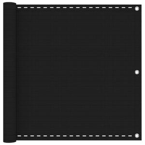 VidaXL Erkély Szúnyogháló Fekete 75 x 700 cm HDPE és Alumínium