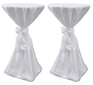 Asztal Borító Fehér 60 cm Szalaggal 2 db