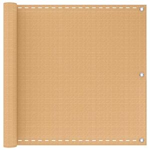 VidaXL Erkély Szúnyogháló Homokszín 75 x 300 cm HDPE és Alumínium