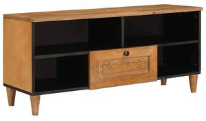 TV szekrény fiókkal polcokkal 100 x 33 x 46 cm Tömör Mangófát