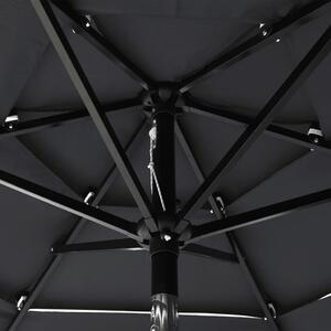 VidaXL 3 szintes antracitszürke napernyő alumíniumrúddal 2 m