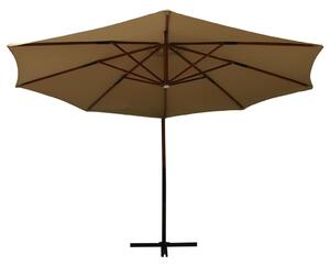 VidaXL tópszínű függő napernyő fa rúddal 350 cm