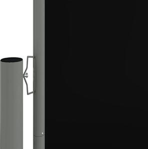 VidaXL fekete behúzható oldalsó napellenző 117 x 600 cm