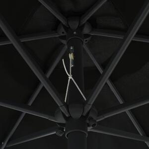 VidaXL fekete kültéri napernyő alumíniumrúddal 270 x 246 cm