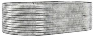 VidaXL ezüstszínű porszórt acél kerti magaságyás 212 x 140 x 68 cm
