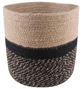 VidaXL Növényi Cserép Készlet 2 pcs Természetes és Fekete Ø 21 x 21 cm