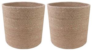 VidaXL Növényi Cserép Készlet 2 pcs Természetes Ø 21 x 21 cm