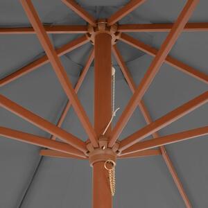 VidaXL antracitszürke kültéri napernyő farúddal, 300 cm átmérőjű