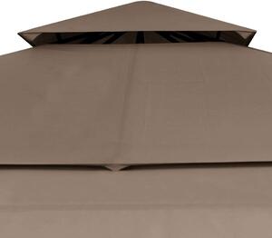 VidaXL tópszínű pavilon dupla kibővített tetővel 3x3x2,75 m 180 g/m²