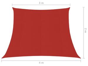 VidaXL piros HDPE napvitorla 160 g/m² 3/4 x 2