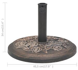 VidaXL kör alakú, bronz színű gyanta napernyő talp 9 kg