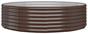VidaXL barna porszórt acél kerti magaságyás 140x140x36 cm