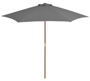 VidaXL antracitszürke kültéri napernyő farúddal, 270 cm