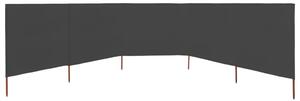 VidaXL antracitszürke szövet 5-paneles szélfogó 600 x 80 cm