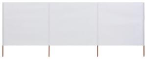 VidaXL 3 paneles homokfehér szövet szélfogó 400 x 80 cm