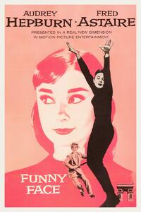 Festmény reprodukció Funny Face / Audrey Hepburn & Fred Astaire (Retro Movie), (26.7 x 40 cm)
