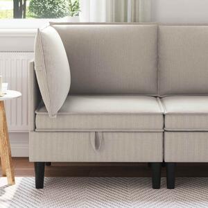 VidaXL Sarok Sofa tárolóval Zabpehely Bársony