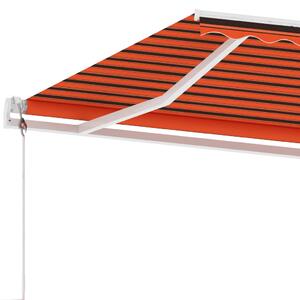 VidaXL narancssárga-barna automata póznás napellenző 450 x 350 cm