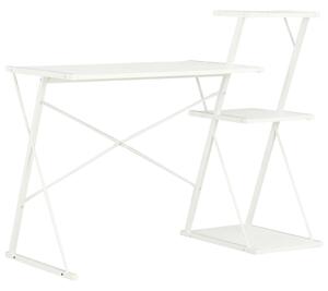 Fehér íróasztal polccal 116 x 50 x 93 cm