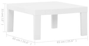 VidaXL fehér kerti műanyag társalgóasztal