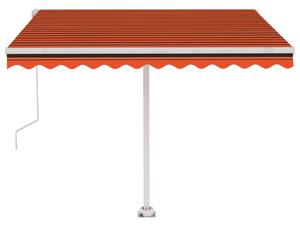 VidaXL narancssárga-barna szélérzékelős és LED-es napellenző 300x250cm