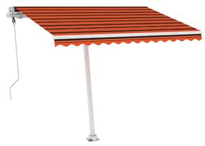 VidaXL narancssárga-barna szélérzékelős és LED-es napellenző 350x250cm