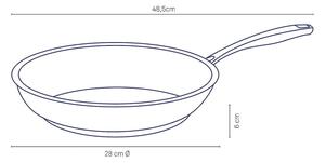 Flavoria rozsdamentes acél sütőserpenyő, ø 28 cm - Kela