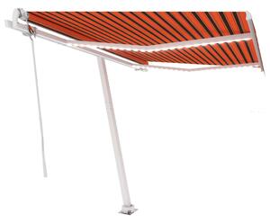 VidaXL narancssárga-barna szélérzékelős és LED-es napellenző 350x250cm