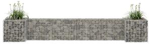 H alakú acéldrót virágtartó gabion 260 x 40 x 40 cm