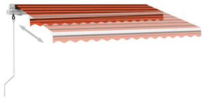 VidaXL narancssárga-barna automata póznás napellenző 350 x 250 cm