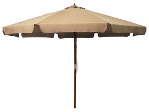 VidaXL tópszínű kültéri napernyő farúddal 330 cm